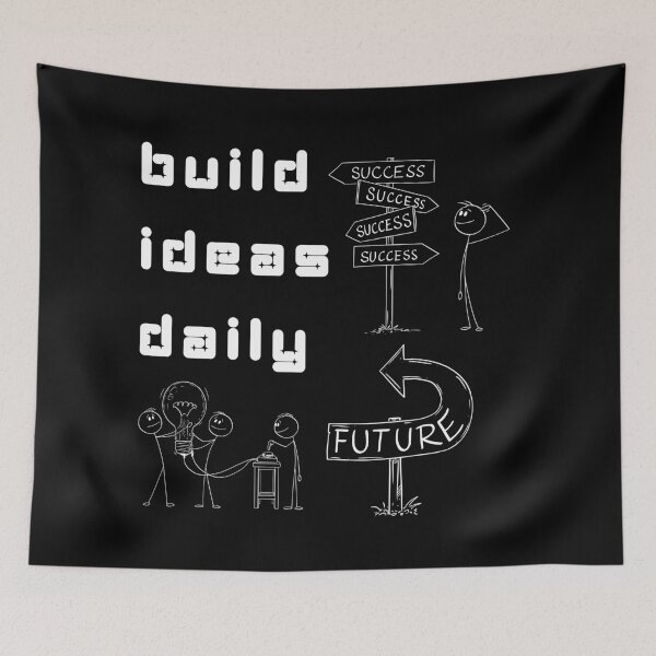Item preview, Build Ideas Daily Path to Success Stickman Art designed and sold by Whimsy Works.