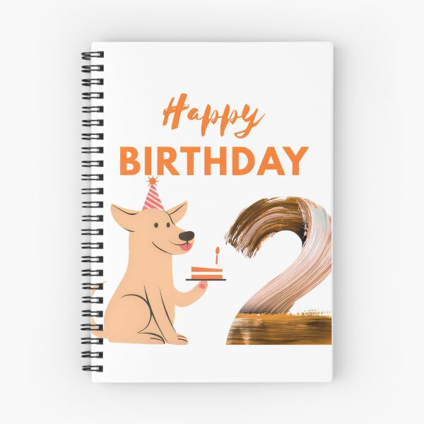 Item preview, Cute Dog 2nd Birthday Illustration designed and sold by Adappai.