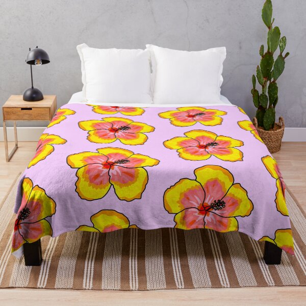 Item preview, Yellow and Pink Hibiscus designed and sold by BeasBoutiquee.