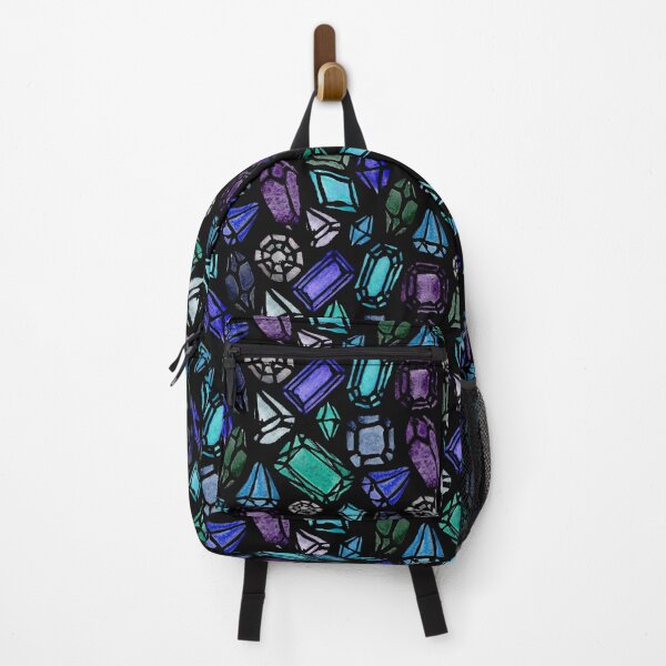 Item preview, Gems and Crystals in Watercolor Pattern (Cool Tones) designed and sold by andrebalest.art.