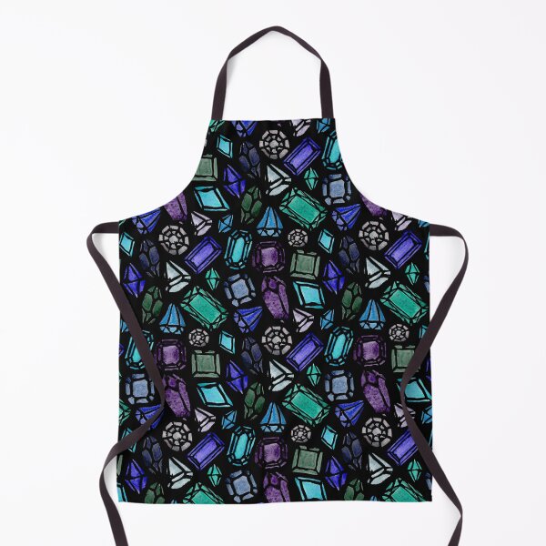 Item preview, Gems and Crystals in Watercolor Pattern (Cool Tones) designed and sold by andrebalest.art.