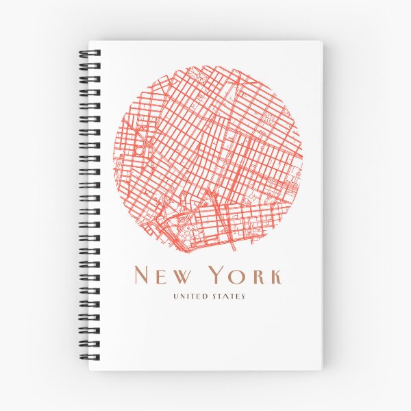 Item preview, New York City Grid – Modern Red Map Illustration designed and sold by printiesart.