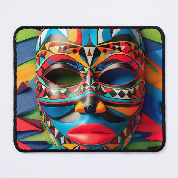 Item preview, African-Inspired Exotic Colorful Mask Ornate Digital Design designed and sold by DEC02.