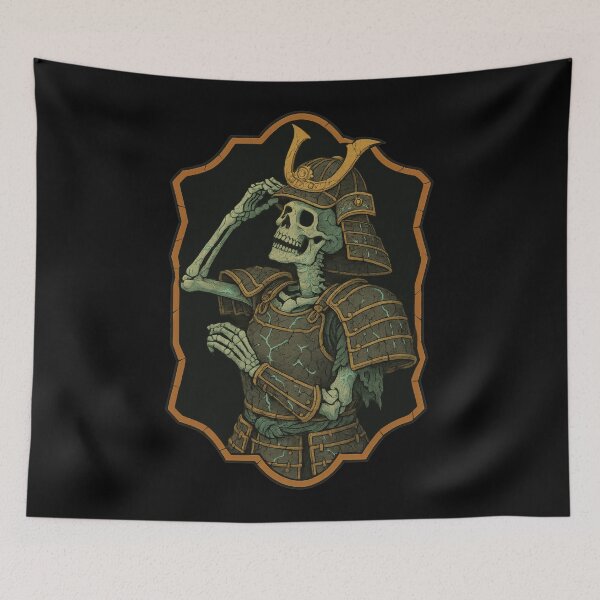 Item preview, Laughing Skeleton Samurai Salute designed and sold by EdvvinStudios.