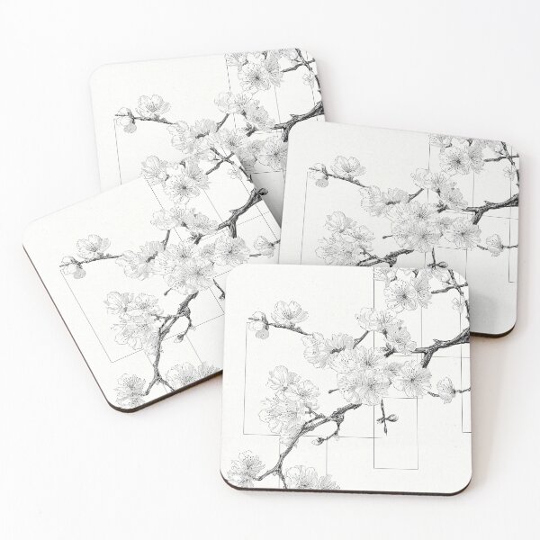 Item preview, Sakura Lines | Modern Geometric Cherry Blossom Sketch designed and sold by FlowNestStudio.
