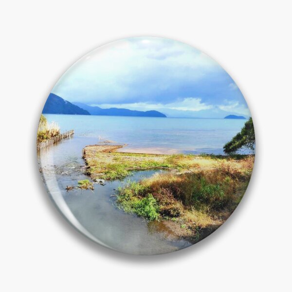 Item preview, Lake Biwa Shoreline with Mountains - Shiga, Japan 琵琶湖の湖岸と山々 - 滋賀県 designed and sold by hide-yokohama.