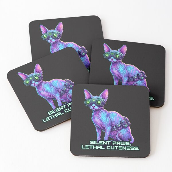 Item preview, Cyberpunk Sphynx Tactical Night Vision Spy Cat designed and sold by Thaivi Design.