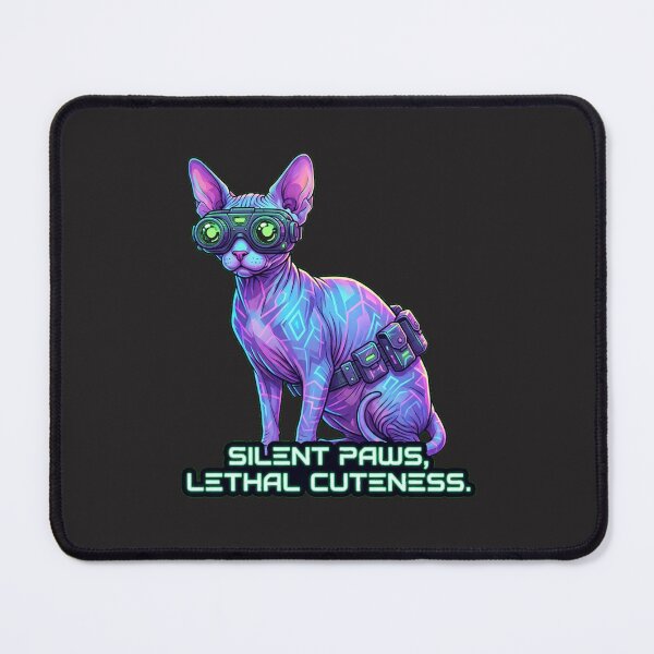 Item preview, Cyberpunk Sphynx Tactical Night Vision Spy Cat designed and sold by Thaivi Design.