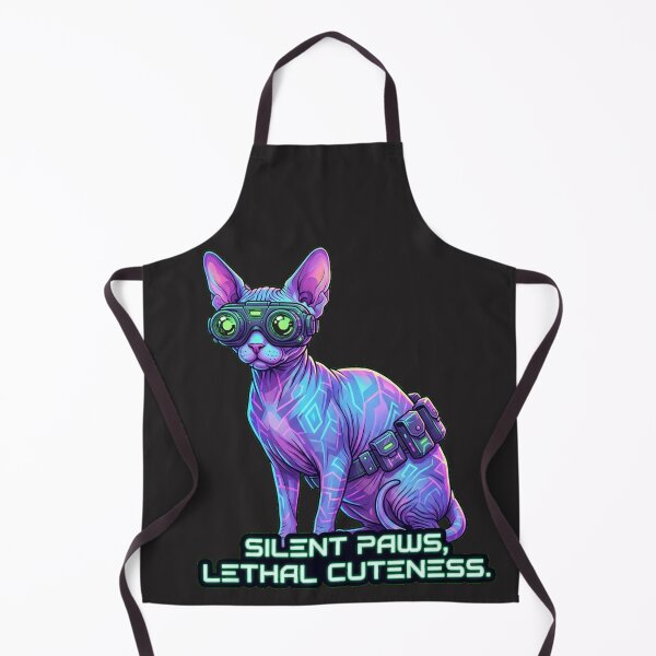 Item preview, Cyberpunk Sphynx Tactical Night Vision Spy Cat designed and sold by Thaivi Design.