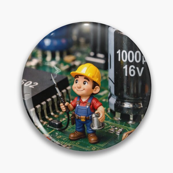 Item preview, Mini Worker on PCB designed and sold by UniqueArts23.