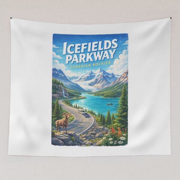 Item preview, Icefields Parkway and Bow Lake in the Canadian Rockies, Alberta designed and sold by Aryabek.