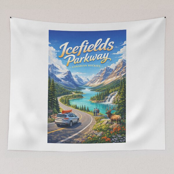Item preview, Scenic Drive on Icefields Parkway, Canadian Rockies, Alberta designed and sold by Aryabek.