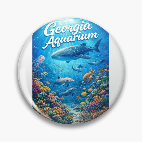 Item preview, Georgia Aquarium Coral Reef with Whale Shark and Dolphins designed and sold by Aryabek.