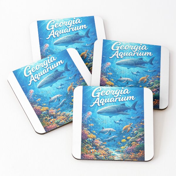 Item preview, Georgia Aquarium Coral Reef with Whale Shark and Dolphins designed and sold by Aryabek.