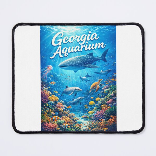 Item preview, Georgia Aquarium Coral Reef with Whale Shark and Dolphins designed and sold by Aryabek.