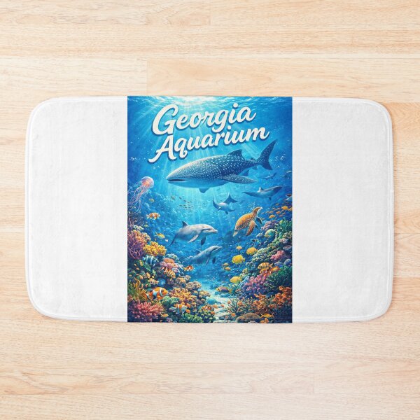 Item preview, Georgia Aquarium Coral Reef with Whale Shark and Dolphins designed and sold by Aryabek.