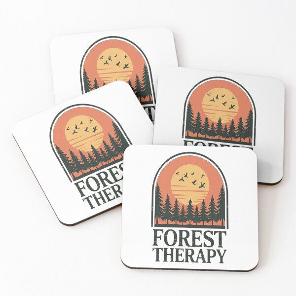 Item preview, Forest Therapy Scene with Birds Flying in Calm Woods designed and sold by TheRetroStyle.