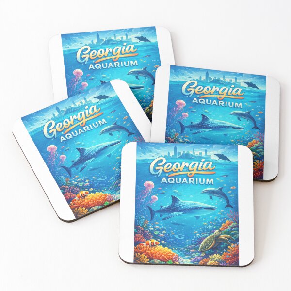Item preview, Georgia Aquarium View with Atlanta Skyline and Marine Life designed and sold by Aryabek.