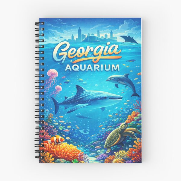 Item preview, Georgia Aquarium View with Atlanta Skyline and Marine Life designed and sold by Aryabek.