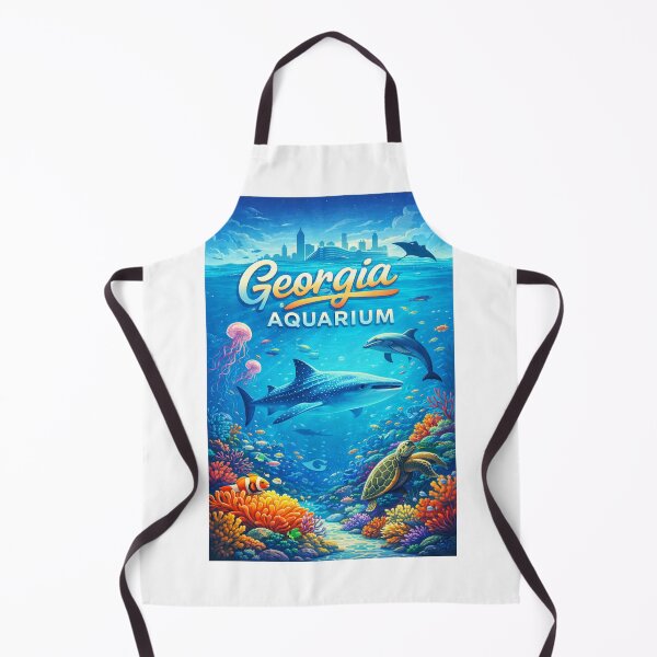 Item preview, Georgia Aquarium View with Atlanta Skyline and Marine Life designed and sold by Aryabek.