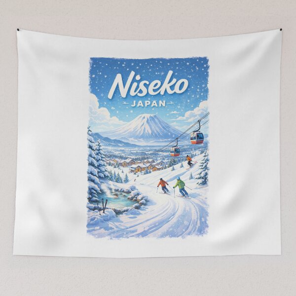 Item preview, Winter in Niseko with Hot Spring and Snowy Landscape, Hokkaido designed and sold by Aryabek.