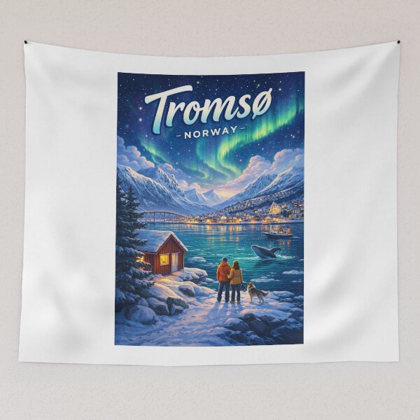 Item preview, Tromsø Winter Lights and Northern Norway Landscape designed and sold by Aryabek.