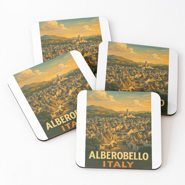 Item preview, Alberobello Trulli Village in Puglia at Sunset designed and sold by Aryabek.