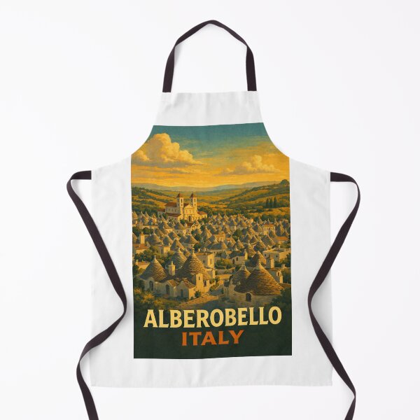 Item preview, Alberobello Puglia Panorama with Church and Trulli Rooftops designed and sold by Aryabek.