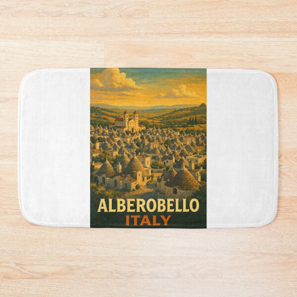 Item preview, Alberobello Puglia Panorama with Church and Trulli Rooftops designed and sold by Aryabek.