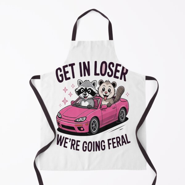 Item preview, Get In Loser We’re Going Feral Raccoon Opossum designed and sold by TheRetroStyle.
