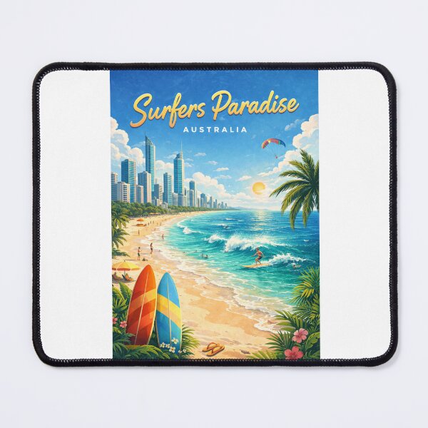 Item preview, Surfers Paradise Skyline and Beachfront on Gold Coast designed and sold by Aryabek.