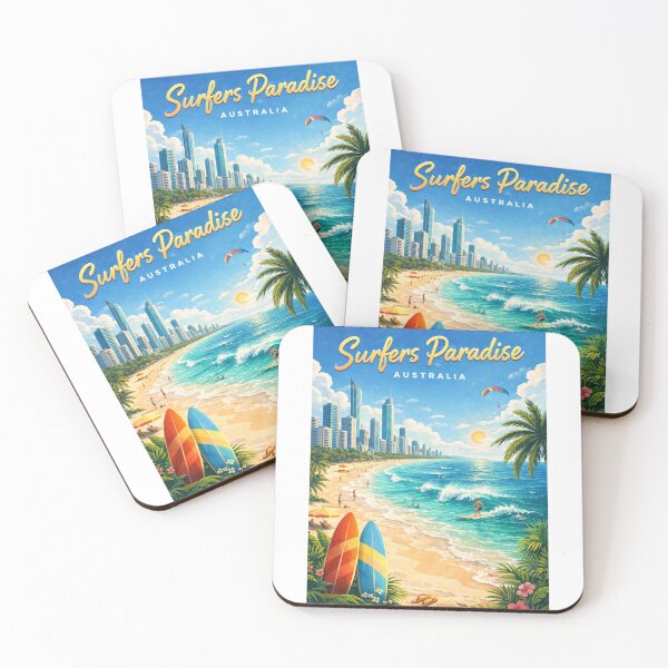 Item preview, Surfers Paradise Skyline and Beachfront on Gold Coast designed and sold by Aryabek.