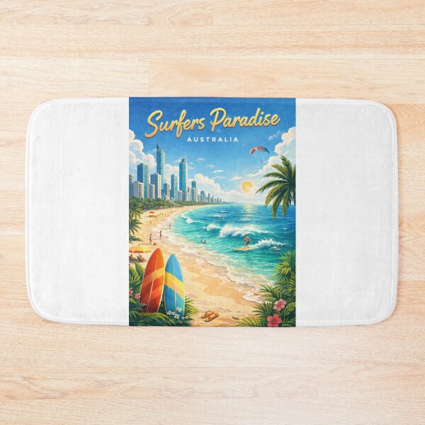 Item preview, Surfers Paradise Skyline and Beachfront on Gold Coast designed and sold by Aryabek.