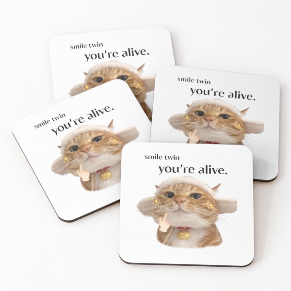 Item preview, smile twin you're alive - bubucat designed and sold by Bubucat.