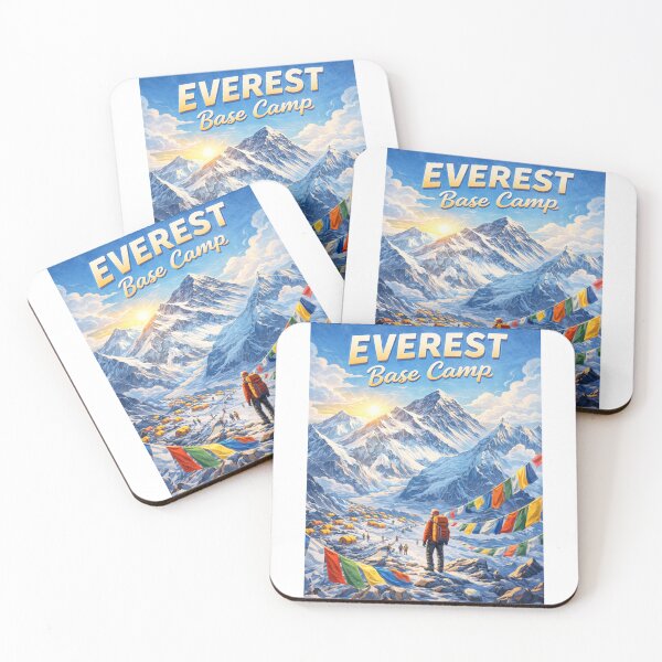Item preview, Everest Base Camp Campsite with Colorful Tents and Glacier Views designed and sold by Aryabek.