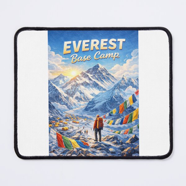 Item preview, Everest Base Camp Campsite with Colorful Tents and Glacier Views designed and sold by Aryabek.