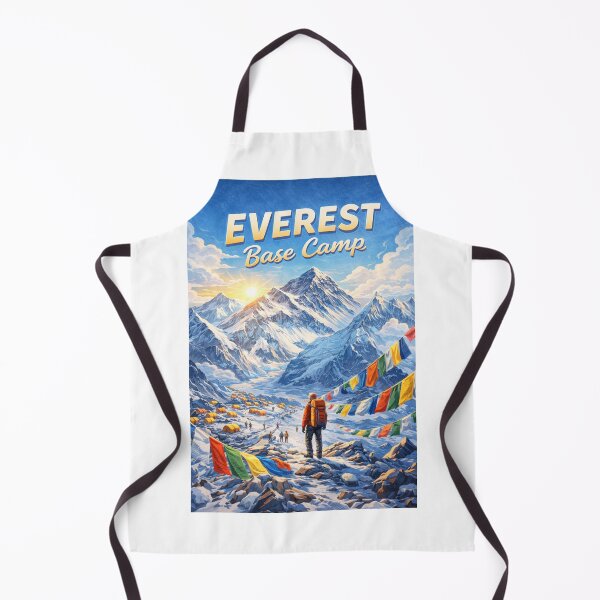 Item preview, Everest Base Camp Campsite with Colorful Tents and Glacier Views designed and sold by Aryabek.