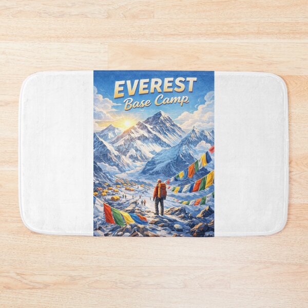 Item preview, Everest Base Camp Campsite with Colorful Tents and Glacier Views designed and sold by Aryabek.