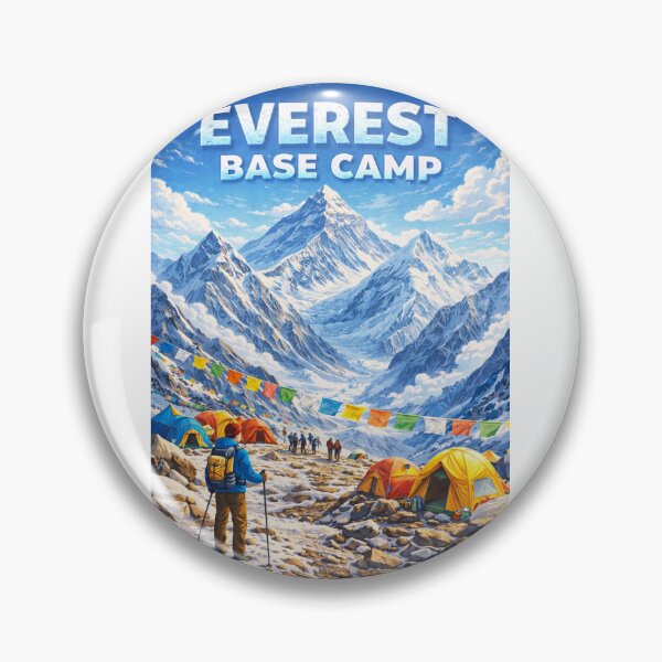 Item preview, Everest Base Camp Trekking View with Prayer Flags and Himalayas designed and sold by Aryabek.