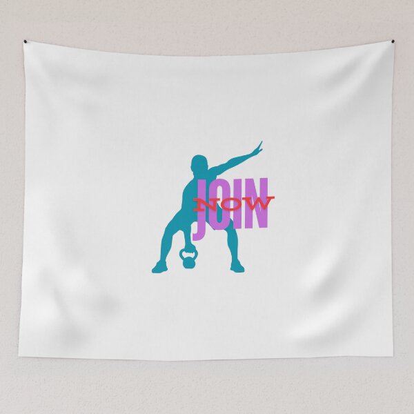 Item preview, Join Now Kettlebell Fitness Motivation” designed and sold by Adappai.