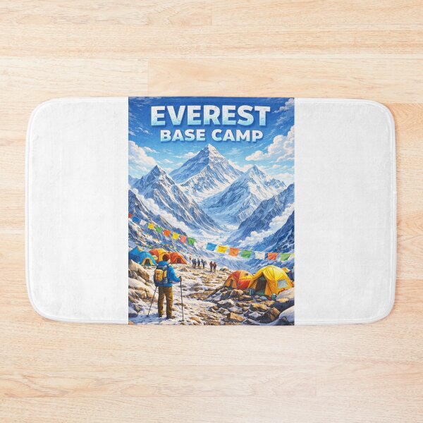 Item preview, Everest Base Camp Trekking View with Prayer Flags and Himalayas designed and sold by Aryabek.