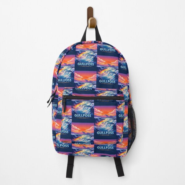 Item preview, Gullfoss Waterfall Sunset View with Rainbow and Highlands designed and sold by Aryabek.