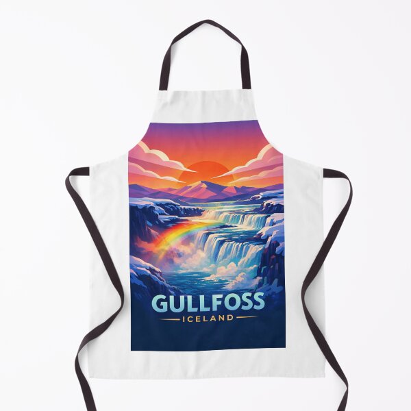 Item preview, Gullfoss Waterfall Sunset View with Rainbow and Highlands designed and sold by Aryabek.