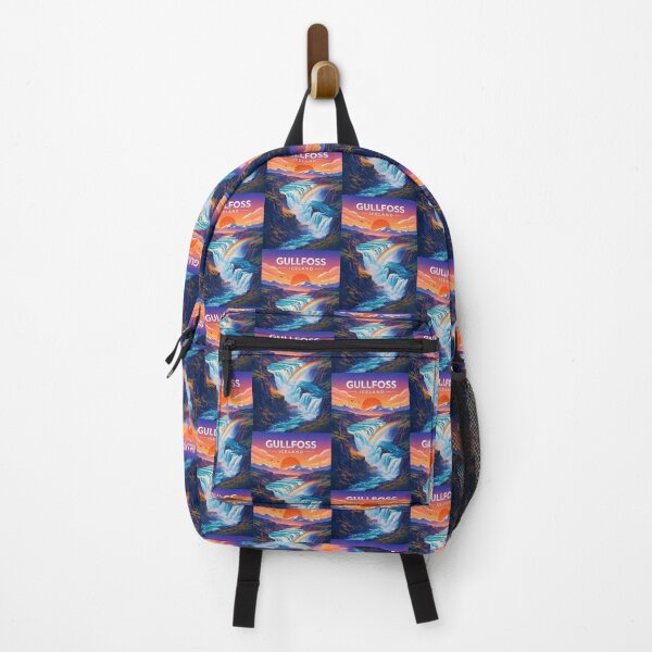 Item preview, Gullfoss Canyon and Waterfall at Dusk with Rainbow and River designed and sold by Aryabek.