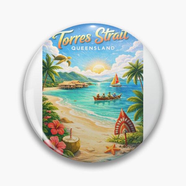 Item preview, Torres Strait Oceanfront Canoe and Village Huts at Sunrise designed and sold by Aryabek.