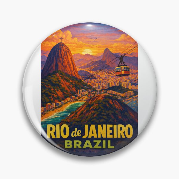 Item preview, Rio de Janeiro Sunset Cable Car Over Sugarloaf Mountain designed and sold by Aryabek.
