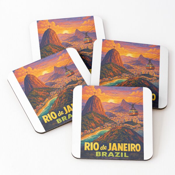 Item preview, Rio de Janeiro Sunset Cable Car Over Sugarloaf Mountain designed and sold by Aryabek.