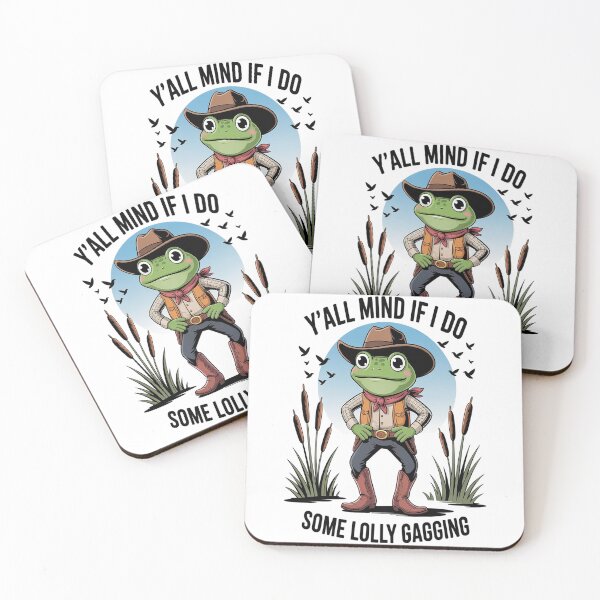 Item preview, Cowboy Frog Meme Y'all Mind If I Do Some Lollygaggin' designed and sold by NicolaMail.