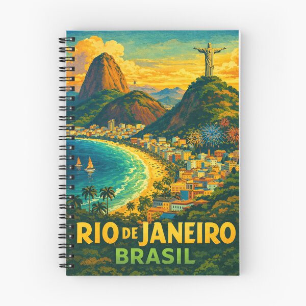 Item preview, Rio de Janeiro Coastal View with Christ the Redeemer and Fireworks designed and sold by Aryabek.