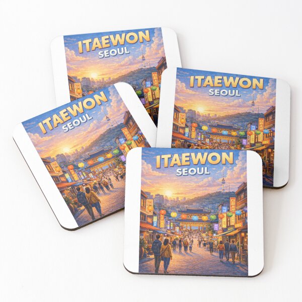 Item preview, Itaewon Street at Sunset with N Seoul Tower and Yongsan District designed and sold by Aryabek.